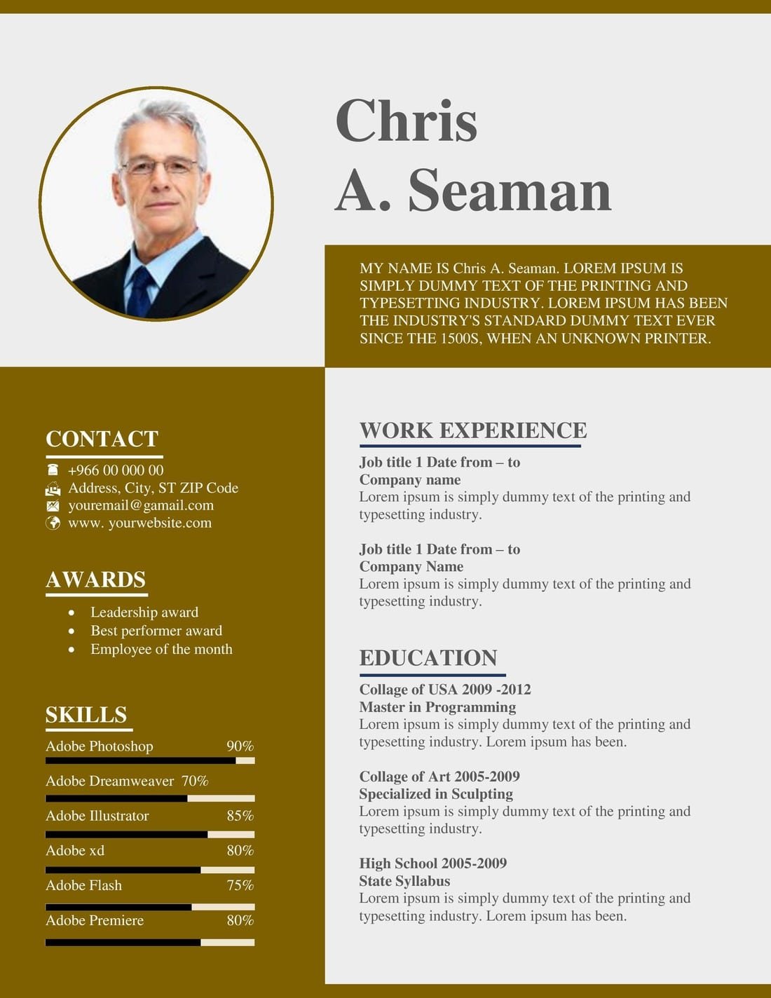 Modern Resume Templates Word Download for Free