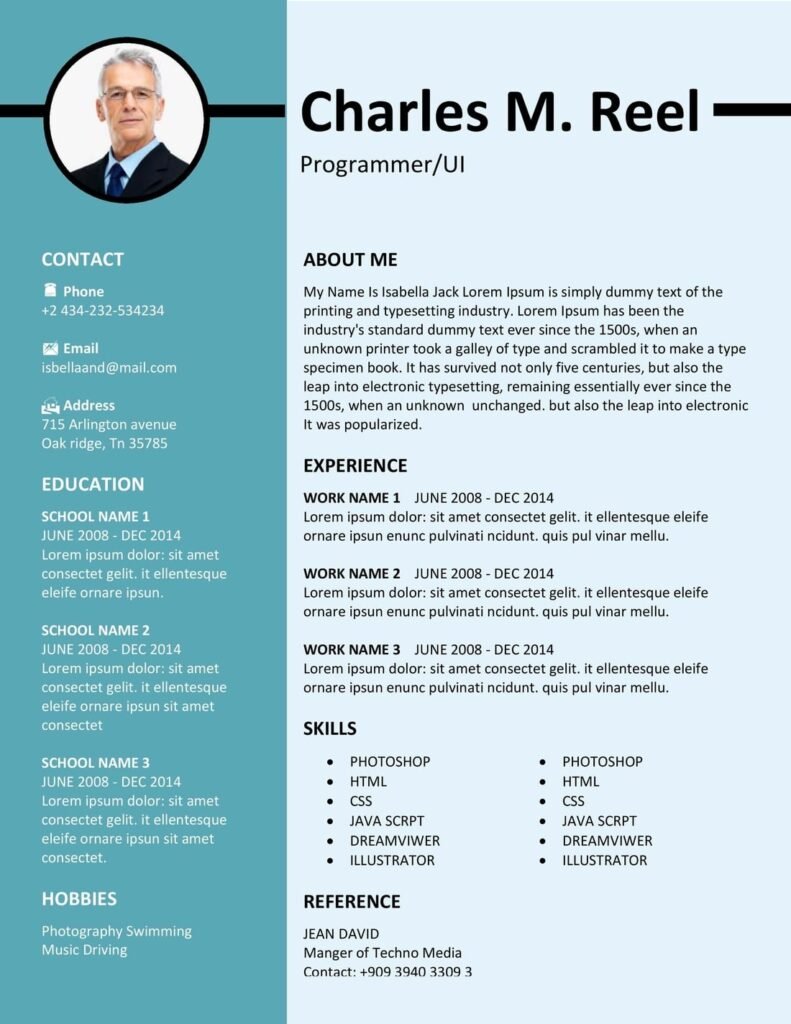 Resume Template Download - Cv Format