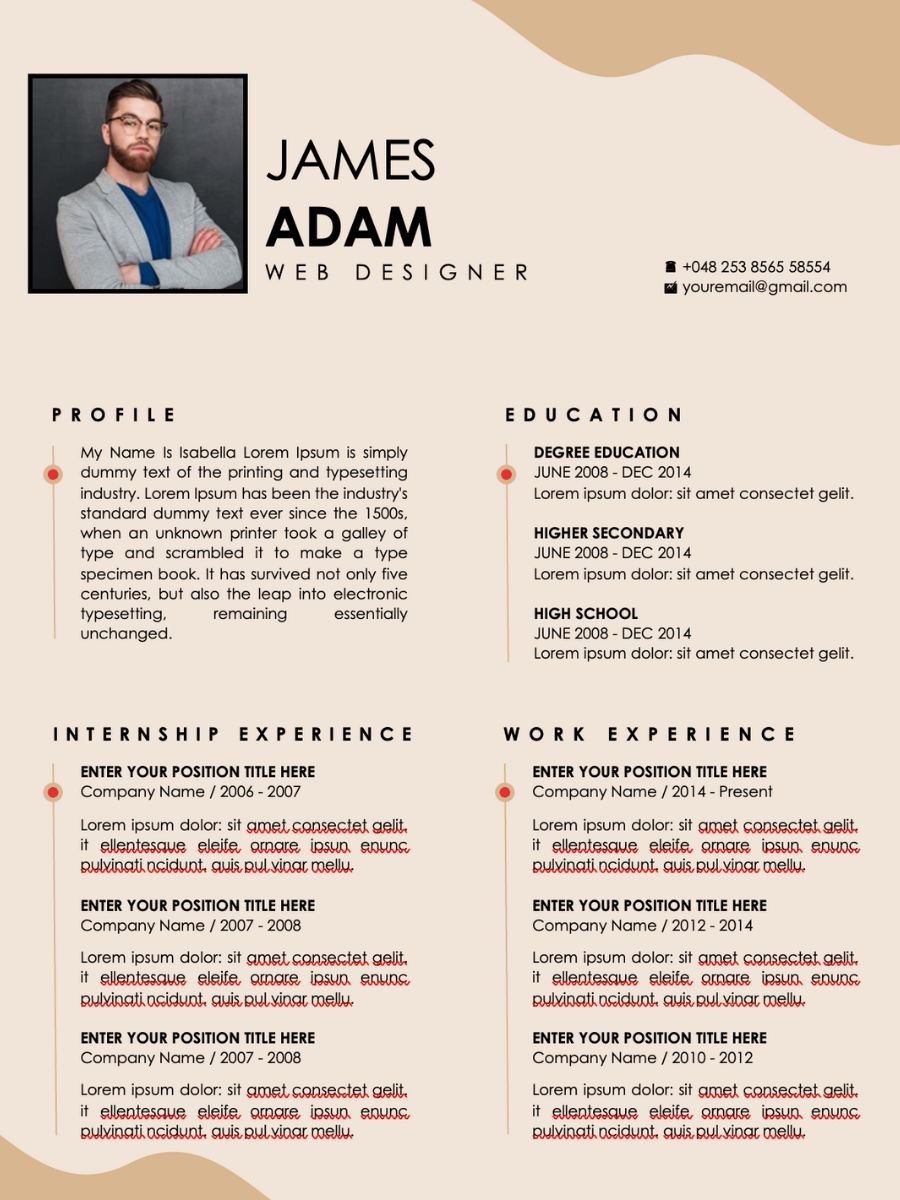 resume templates for experienced download in MS word 9