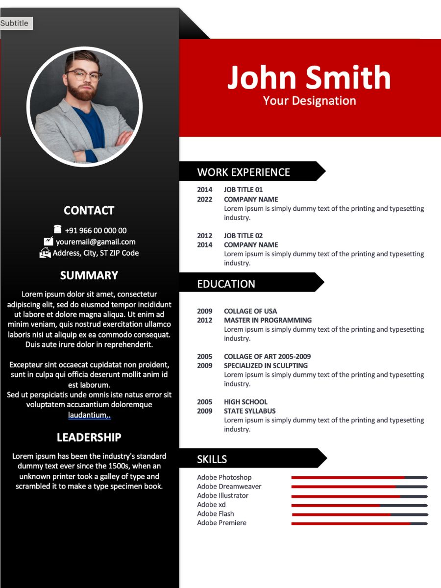 resume template word free download for freshers