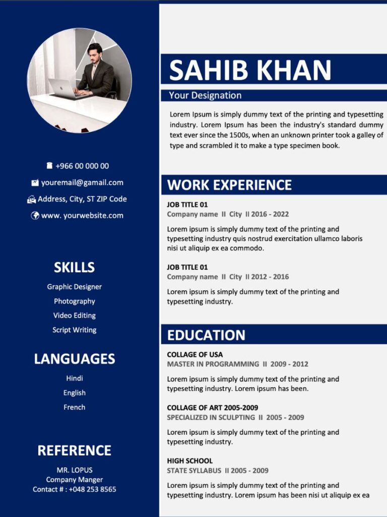 Modern Executive Resume Template, Professional Resume Template