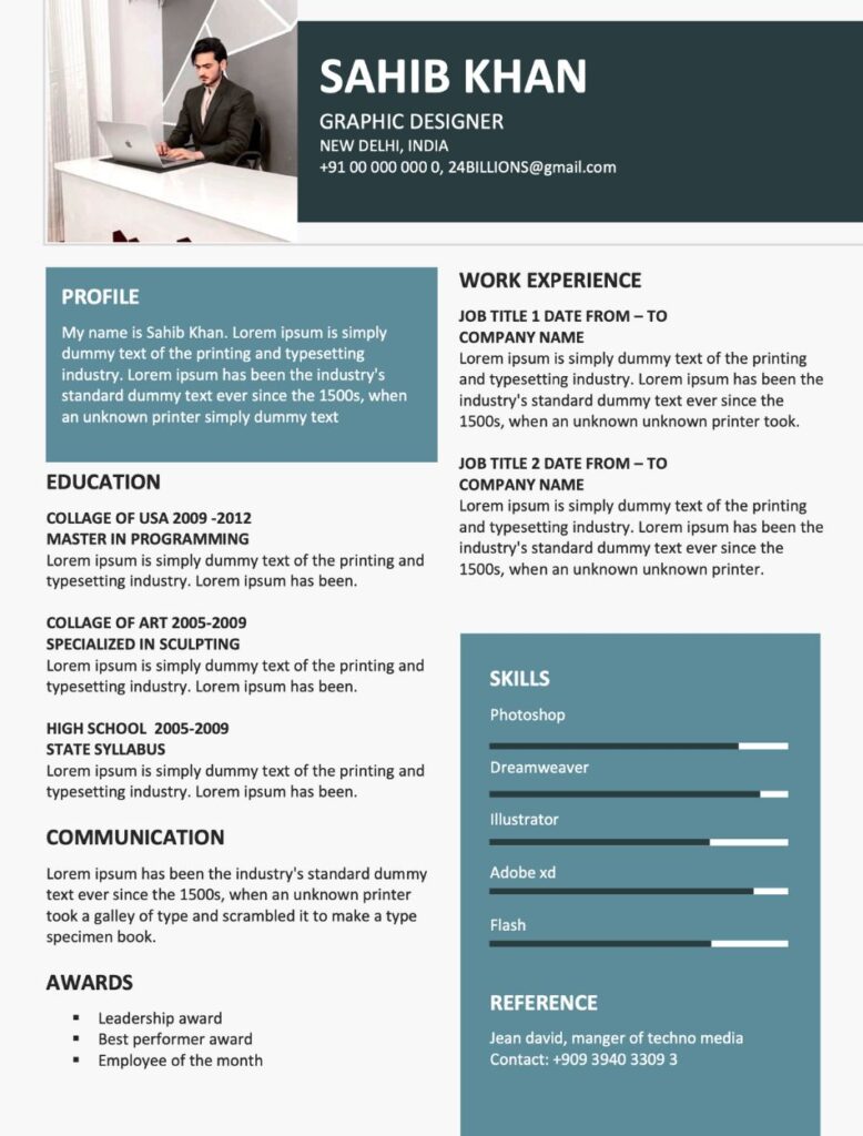 PDF For Resume Format | Professional Resume Template