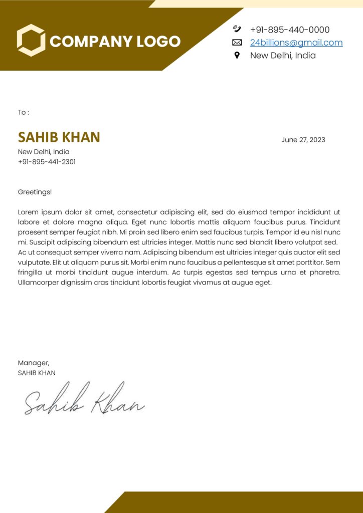 FREE Letterhead Word Template Download FREE Letterhead Word Template Download