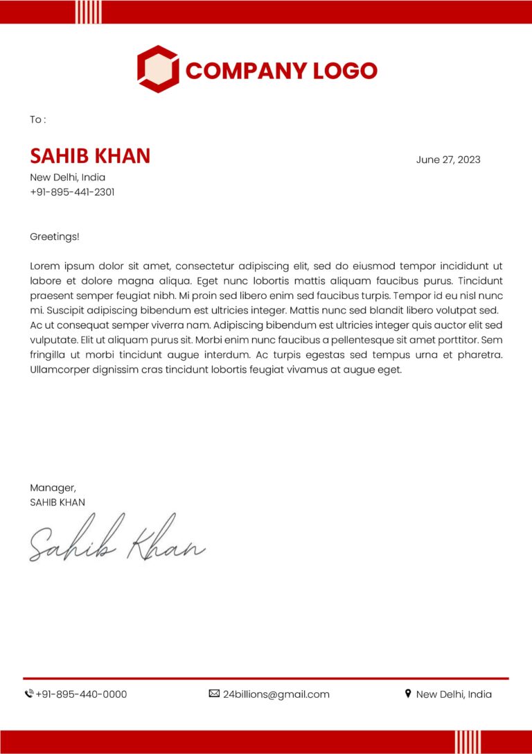 Free printable letterhead templates you can customize