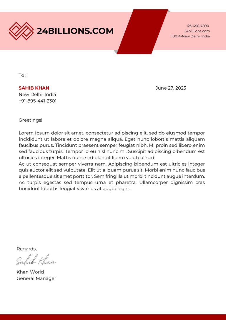 Editable Modern Online Letterhead Templates