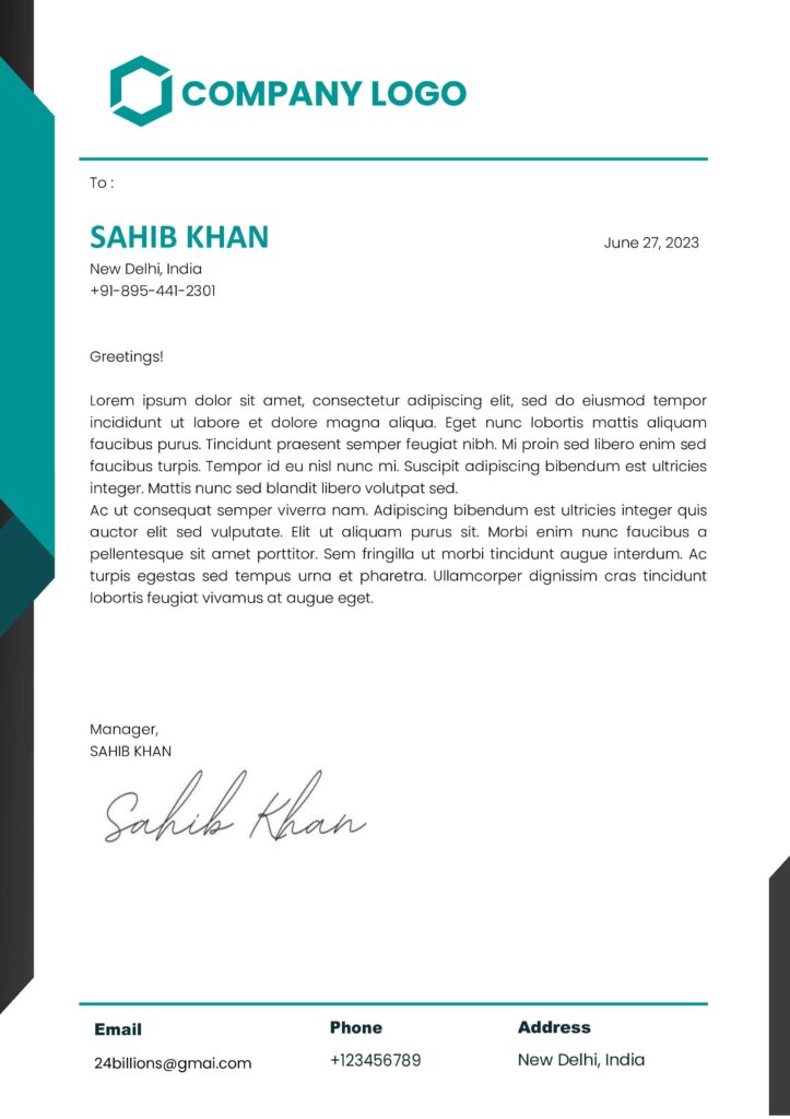 Free Letterhead Template Business Letterhead Company Letterhead