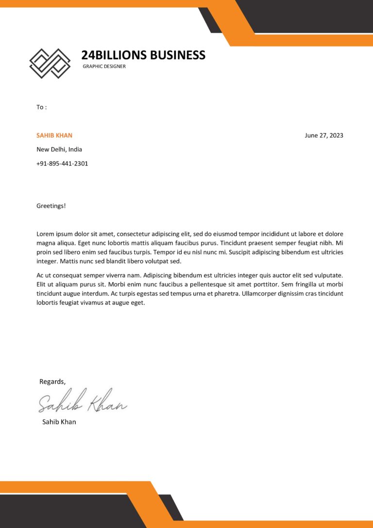 letterhead templates letterhead business letter format