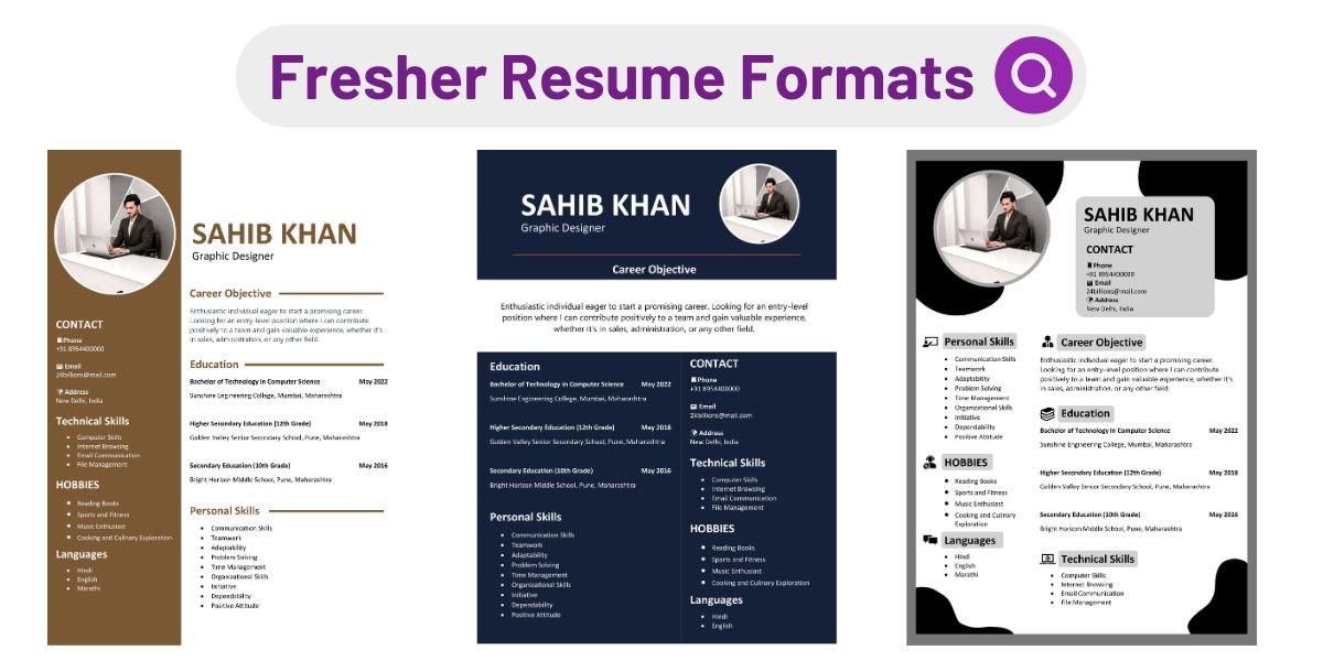 Fresher Resume Formats