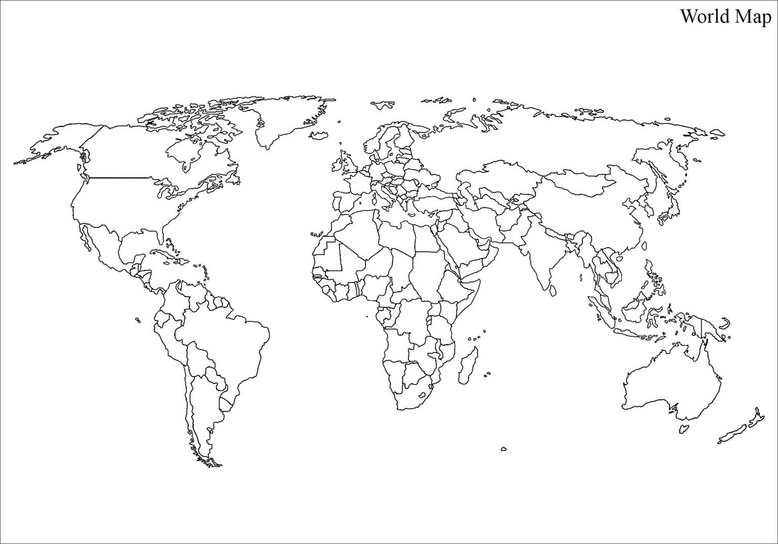 World Map - Free Download HD Image and PDF