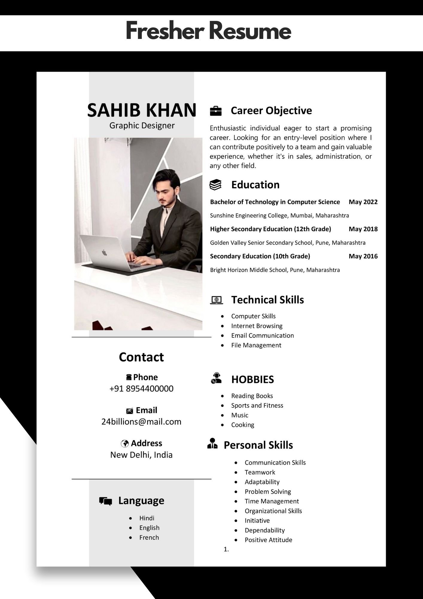 Downloadable Free Resume Templates Word for Freshers