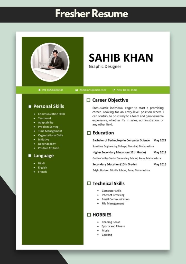 WHAT SHOULD I WRITE ABOUT ME IN RESUME FOR FRESHERS visual data 6