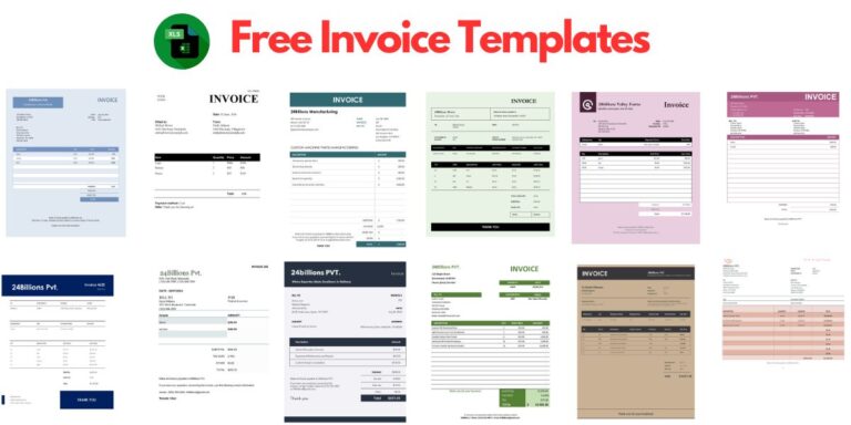 16 Free Invoice Templates – Editable Excel & PDF