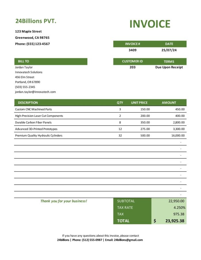 Simple Invoice Format In Excel 16 Free Invoice Templates - Editable Excel & PDF