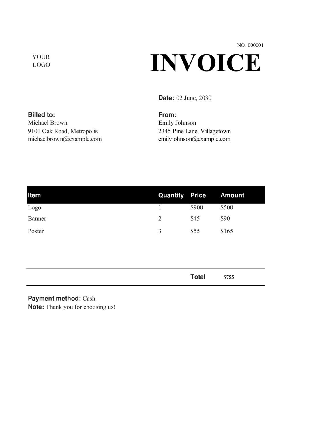 Invoice Continue 16 Free Invoice Templates - Editable Excel & PDF