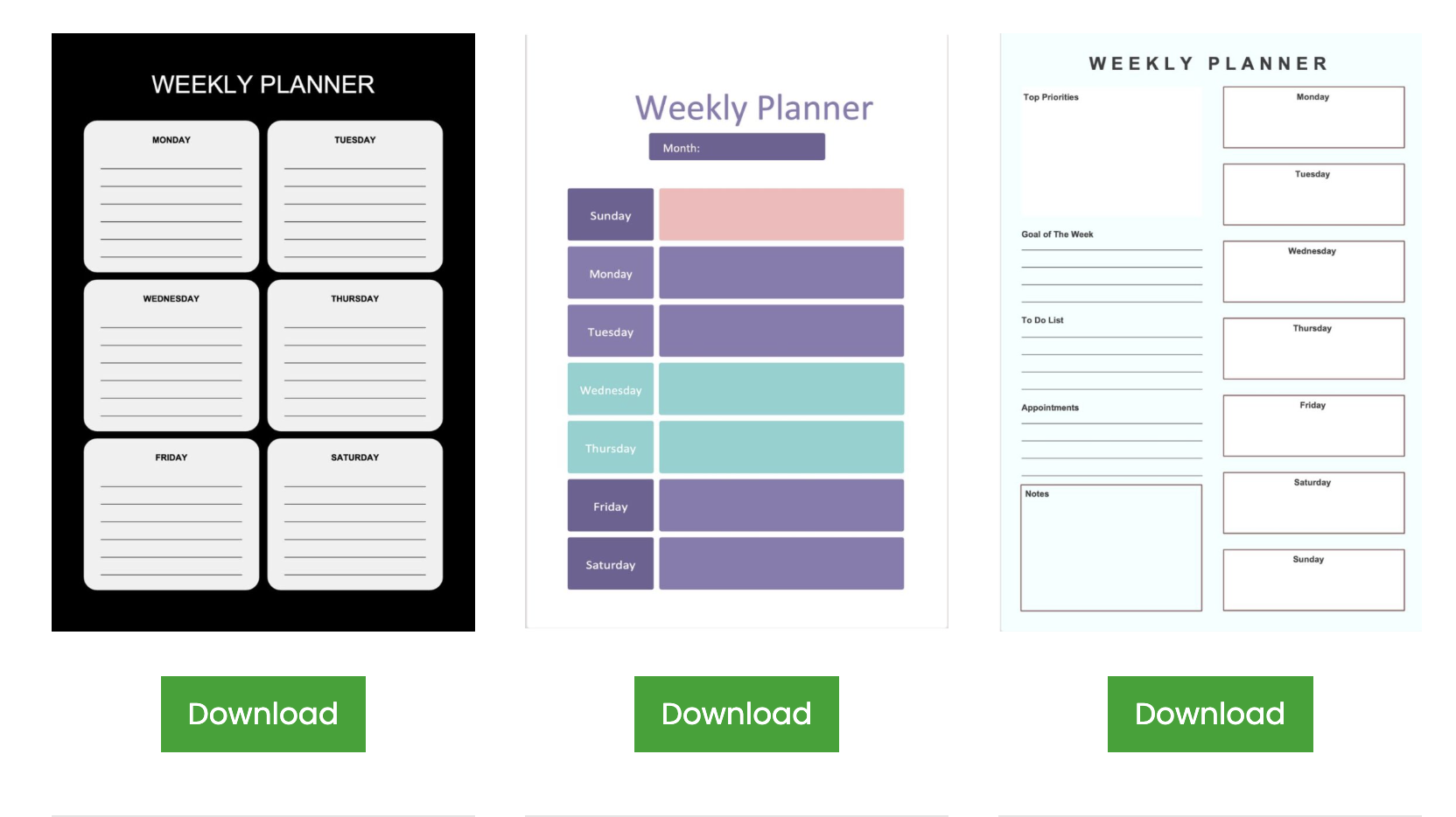 10 Best Free Weekly Planner Templates to Download PDF & Word