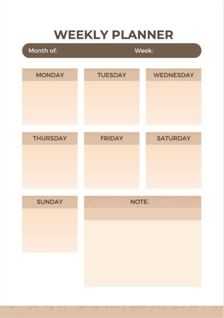 10 Best Free Weekly Planner Templates to Download PDF & Word