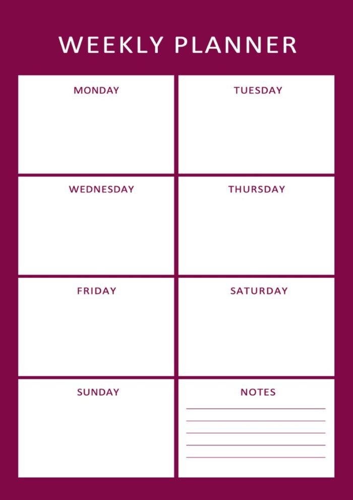 10 Best Free Weekly Planner Templates to Download PDF & Word