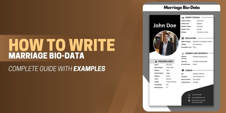 How to Write a Marriage Bio-Data – Complete Guide with Examples