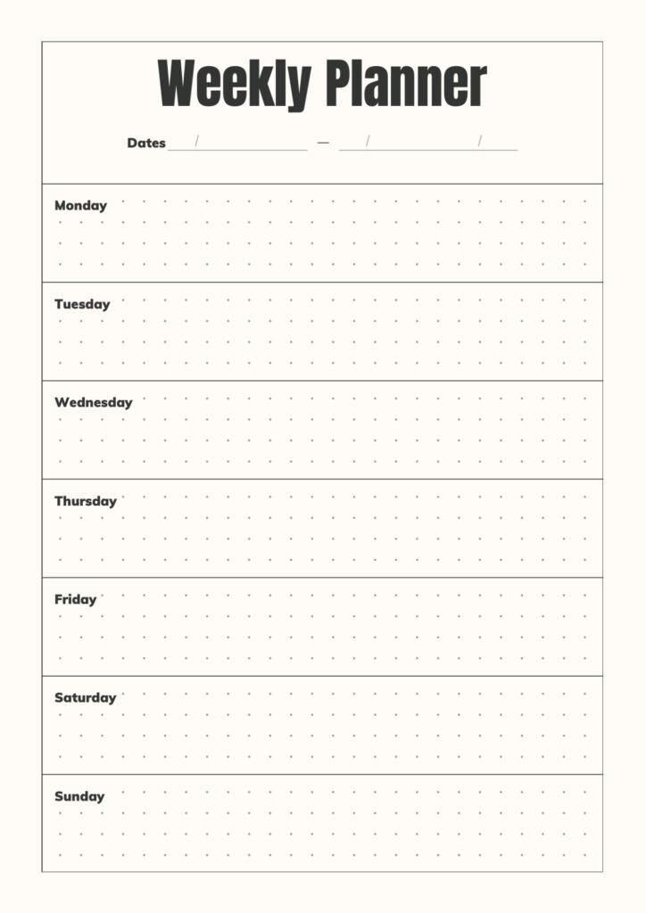10+ Printable Weekly Planner Templates - Download PDF