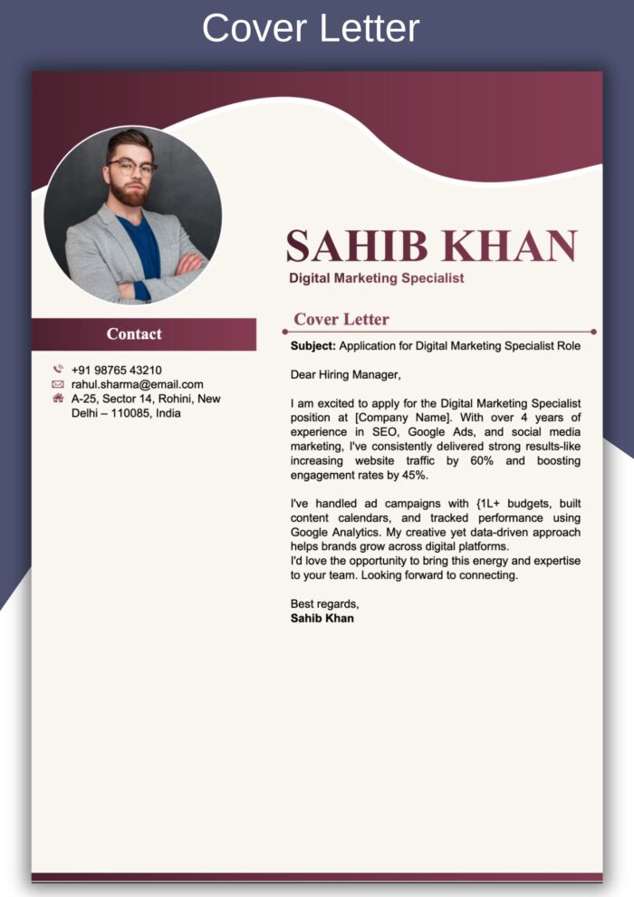 Modern Cv Template in Word - Easy to Edit Download in Ms Word
