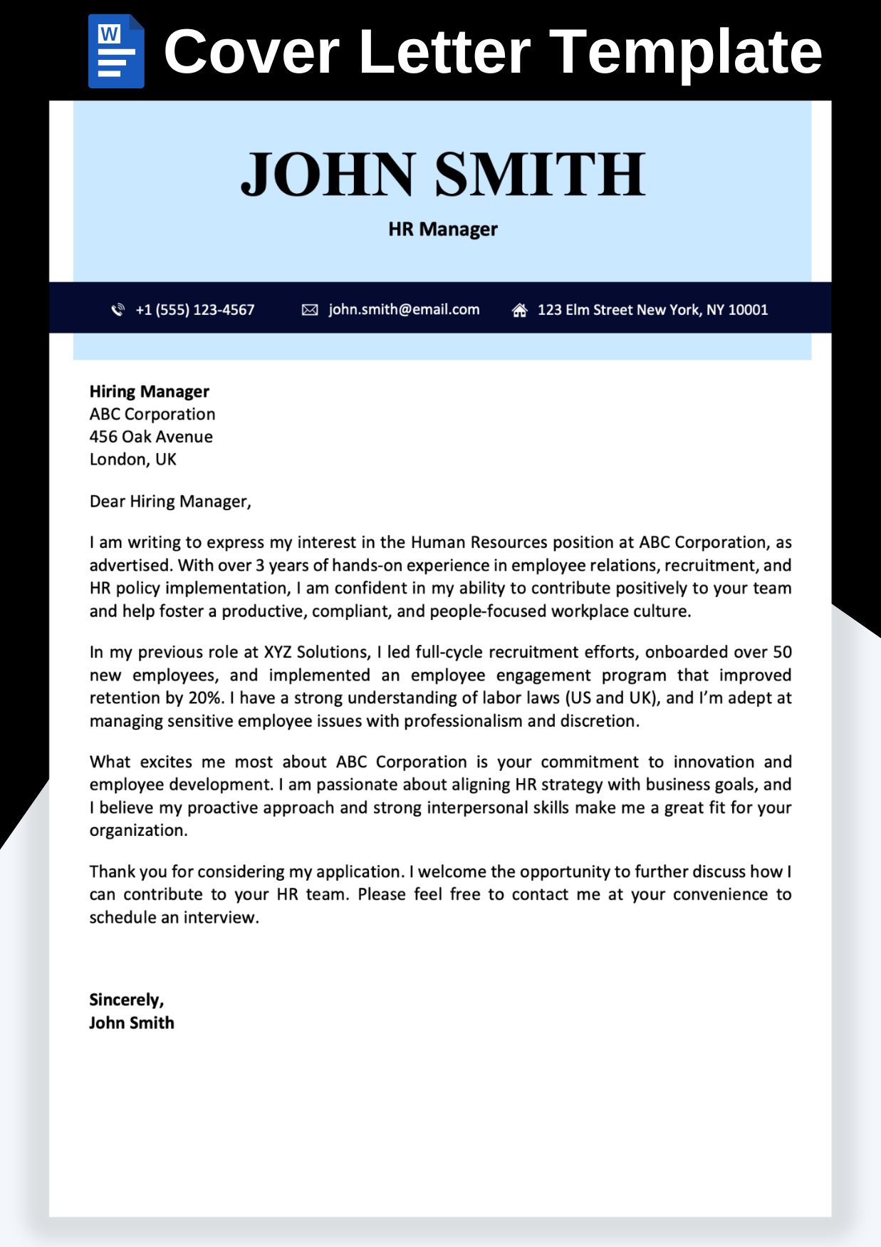 Canva Style Cover Letter Templates – Simple, Creative & Free