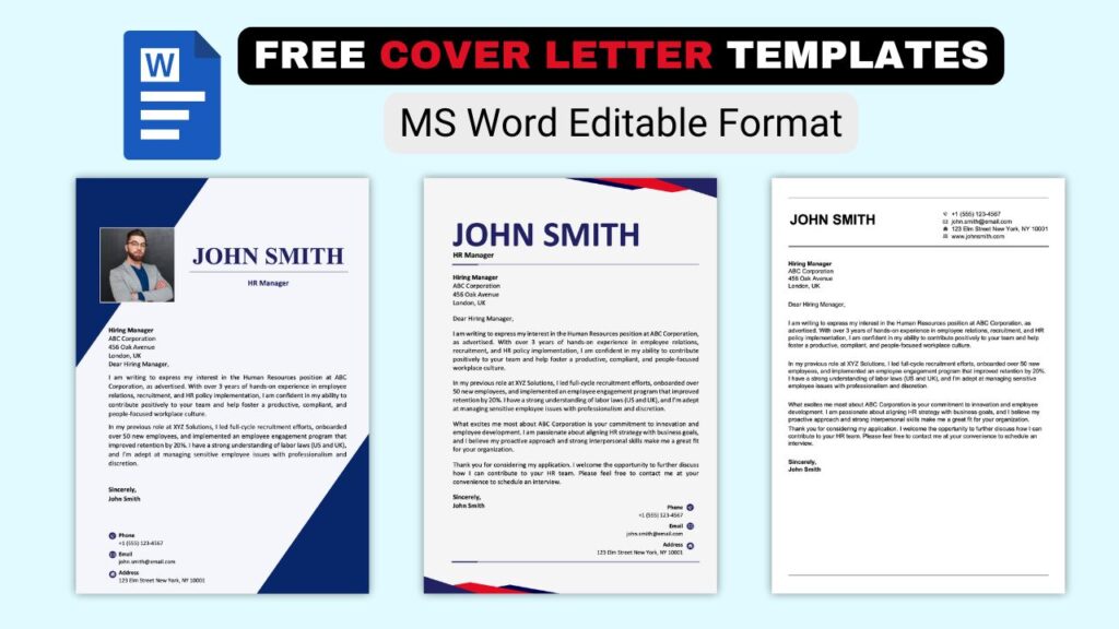 Free Cover Letter Templates