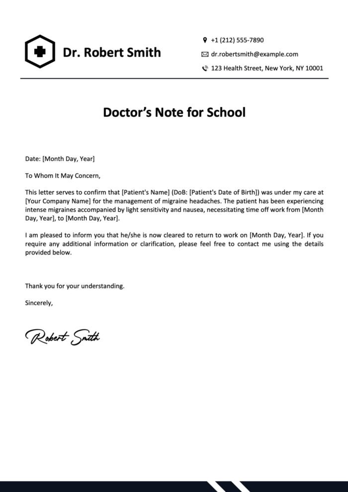 10 Free Editable Doctor Note Templates