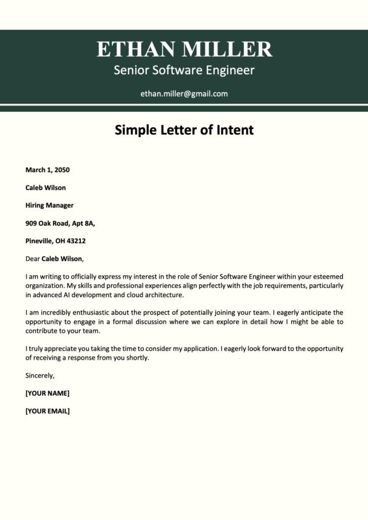 Intended Letter Format Example 10 Letter Templates