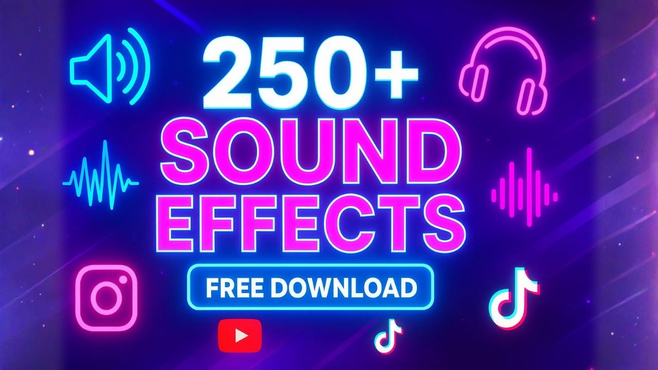 250+ Sound Effects for Reels, YouTube & TikTok –  Download Now