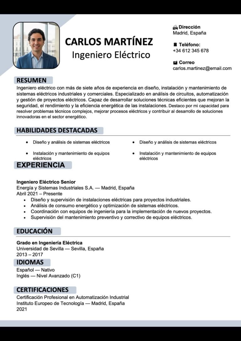 currículum vitae descargar