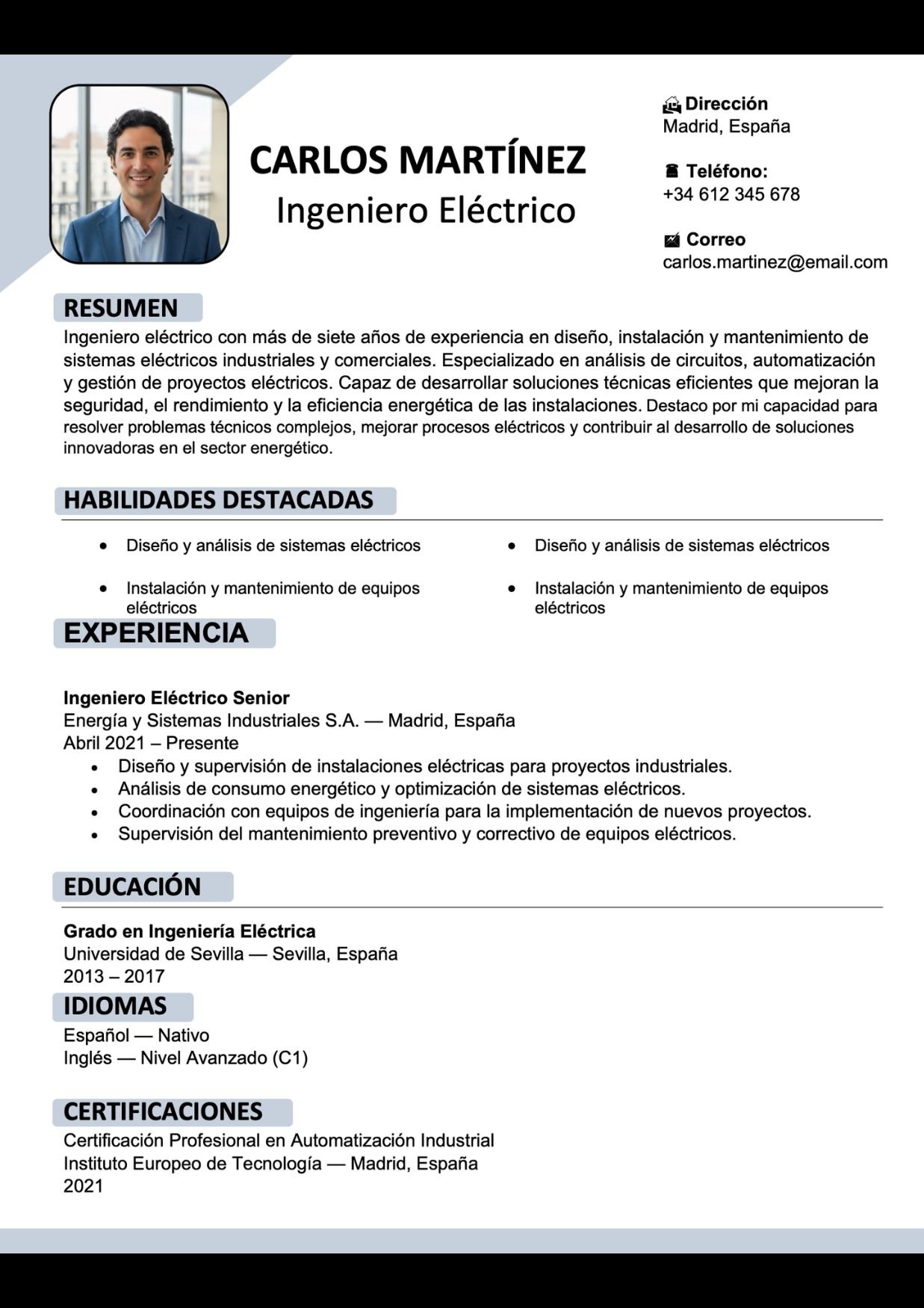 currículum vitae descargar