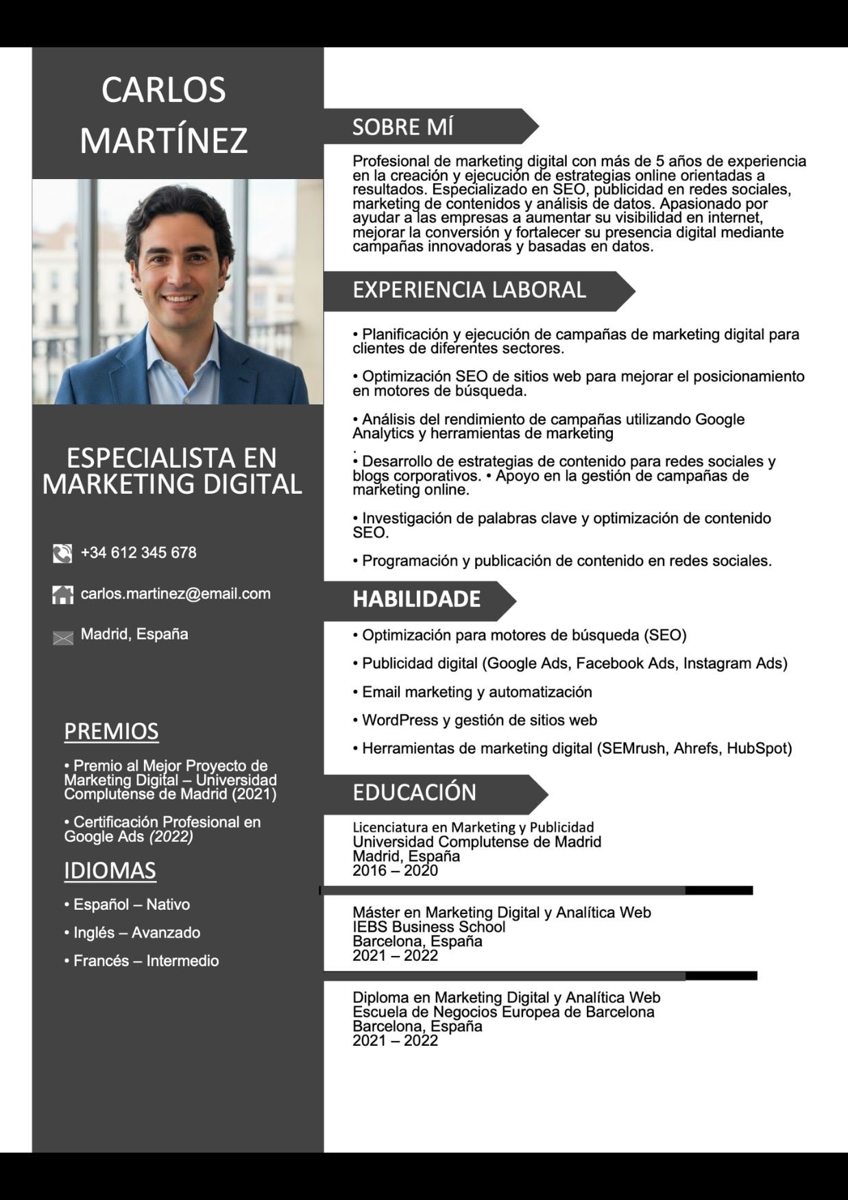 Descargar plantillas de currículum curriculum vitae