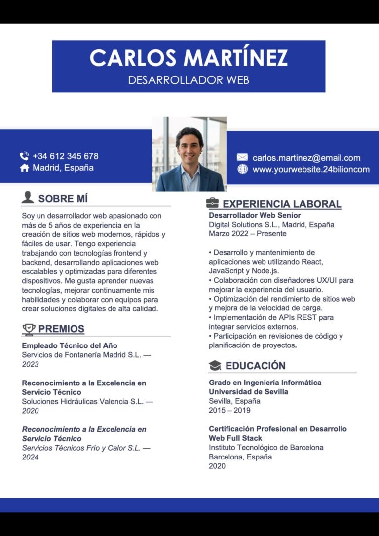 Descargar plantillas de currículum word