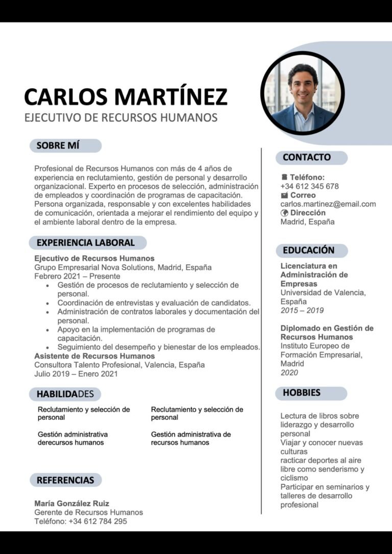 formato curriculum vitae