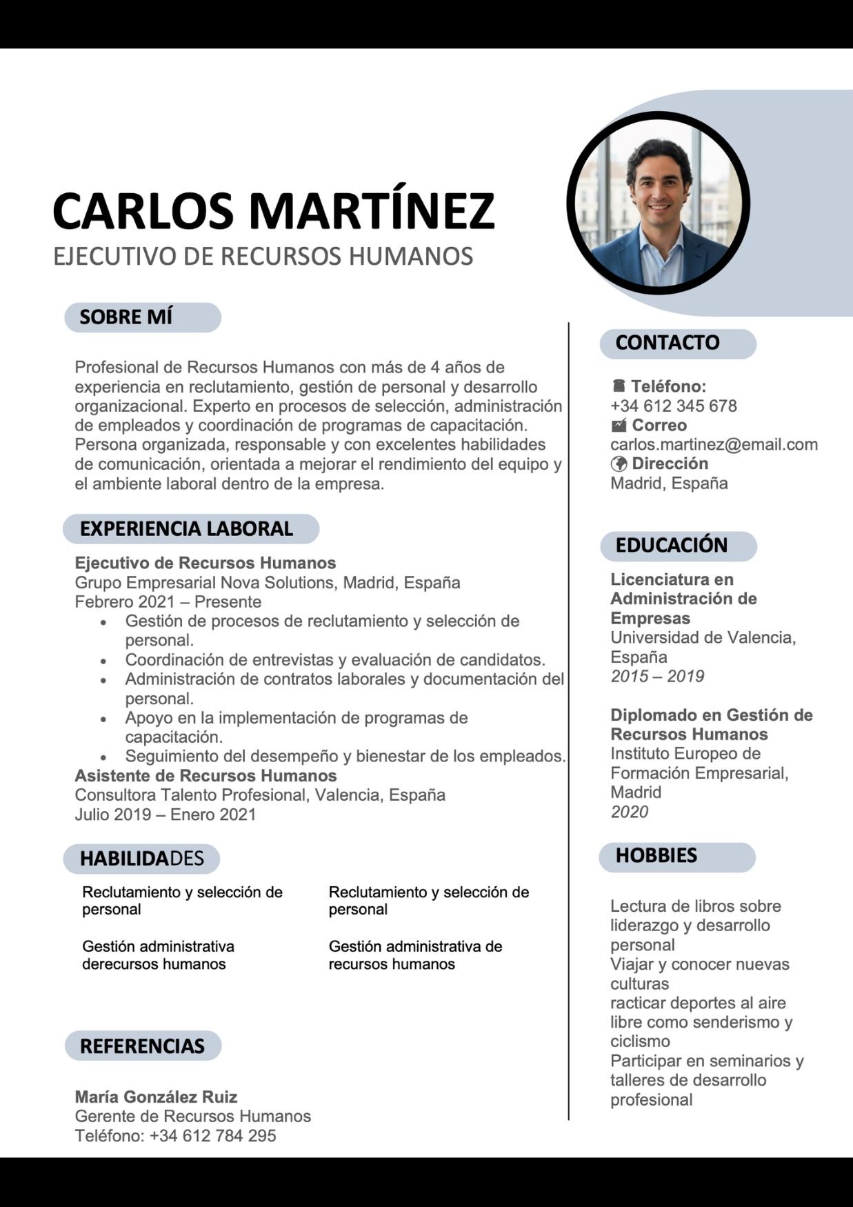 formato curriculum vitae