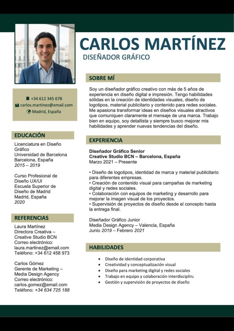 modelo de curriculum vitae