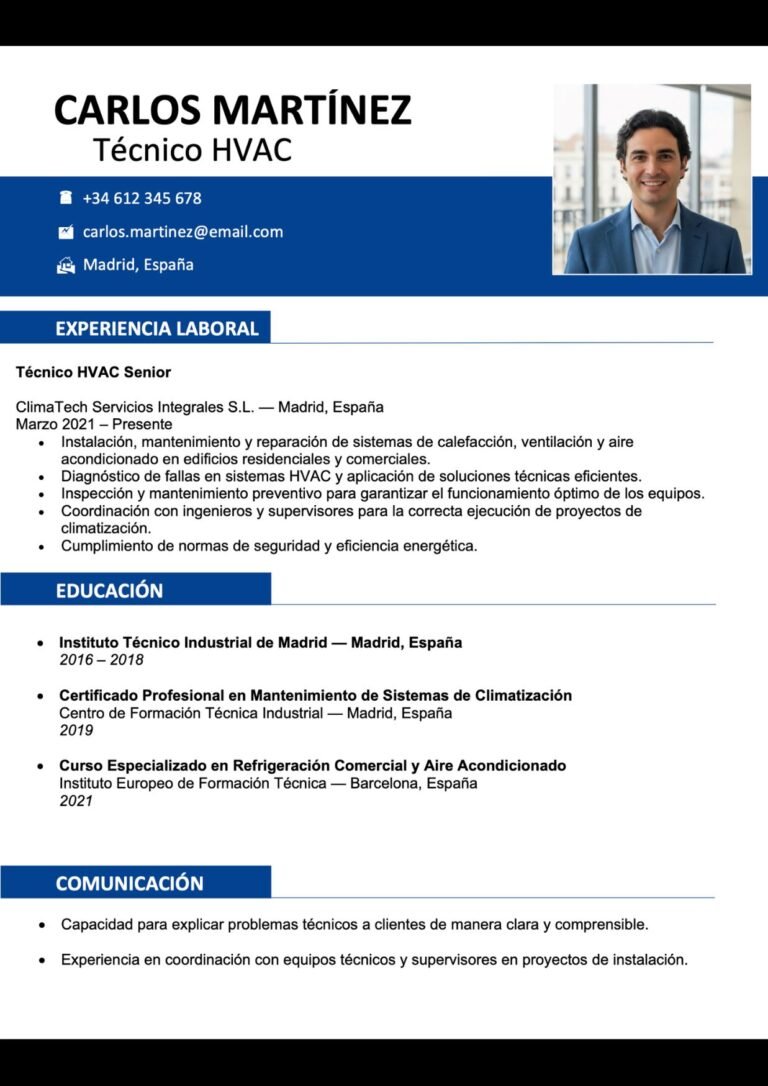modelos de cv