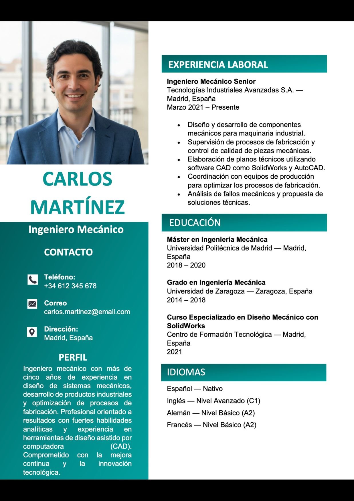 plantillas de resume