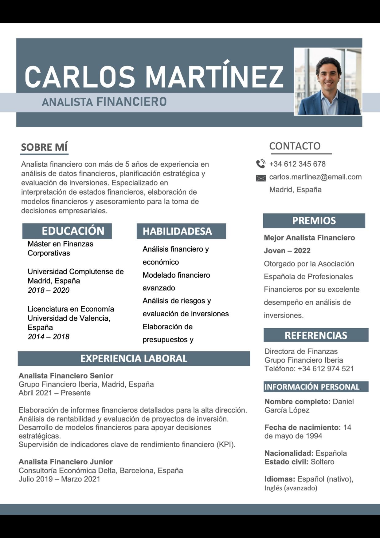 plantillas para curriculum