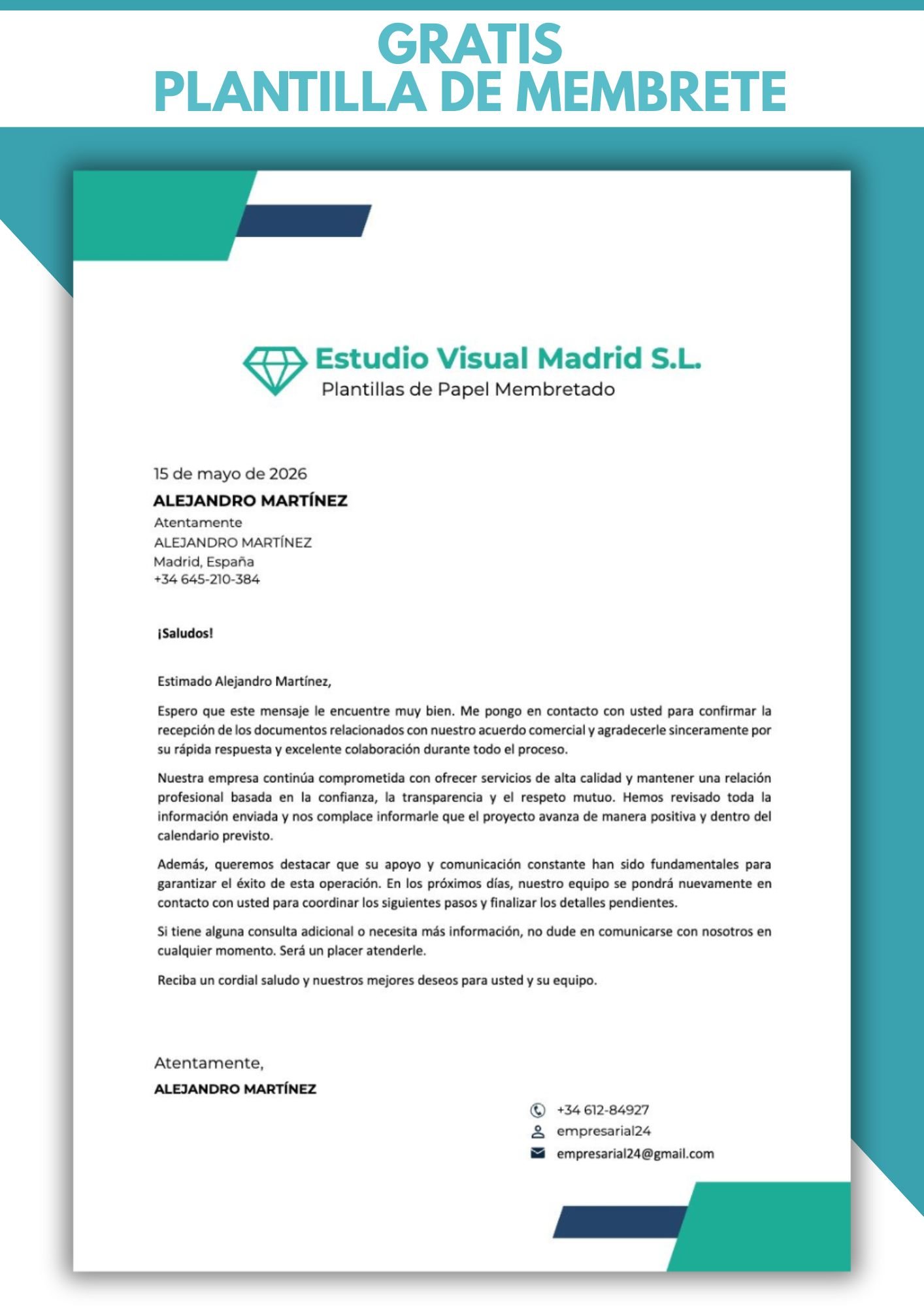 ejemplo de membretes de empresas