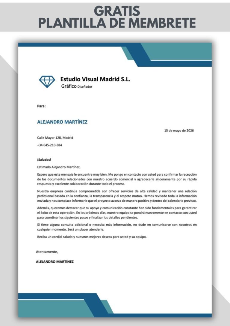 papel membretado de empresas