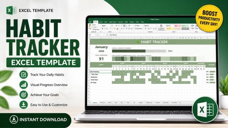 Habit Tracker Excel Template