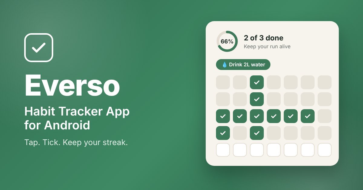 Everso habit tracker app for Android